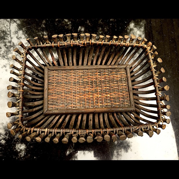 Vintage Rattan Tray